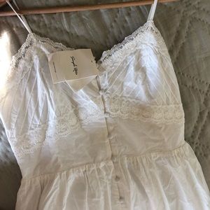 Simple Retro Adela white lace camisole dress (new)